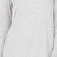 Blusa feminina Charter Club com gola alta canelada mesclada, cinza, tamanho pequeno