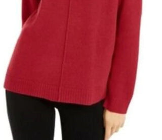 Blusa feminina Alfani de gola alta com ombro caído, vermelha, tamanho pequeno