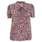 Blusa feminina com babados e estampa floral Maison Jules, branca, tamanho pequeno