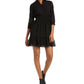 Vestido feminino de bolinhas Maison Jules, preto, tamanho XX-G
