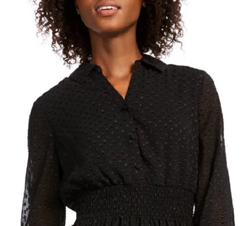 Vestido feminino de bolinhas Maison Jules, preto, tamanho XX-G