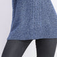 Suéter feminino Karen Scott de malha trançada com painéis, azul, tamanho X-S
