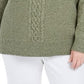 Karen Scott Suéter Feminino de Tricô com Painel Verde Tamanho P