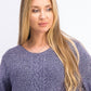 Karen Scott Suéter Feminino de Tricô com Painel Roxo Tamanho Médio