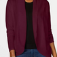 Karen Scott Cardigan Feminino Frente Aberta Vermelho Tamanho Médio