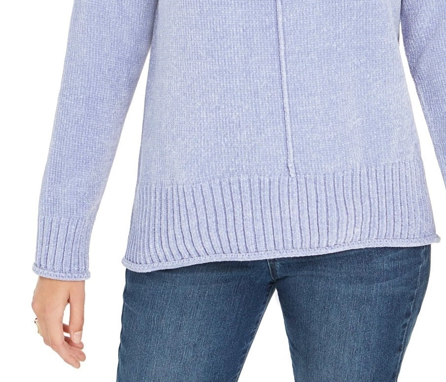 Blusa feminina texturizada mesclada manga comprida gola redonda tamanho pequeno