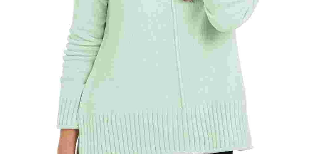 Blusa feminina texturizada mesclada manga comprida gola redonda verde tamanho extrapequeno