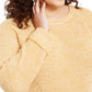 Suéter feminino plus size com acabamento em pontilhado estilo &amp; co, dourado, tamanho 1X