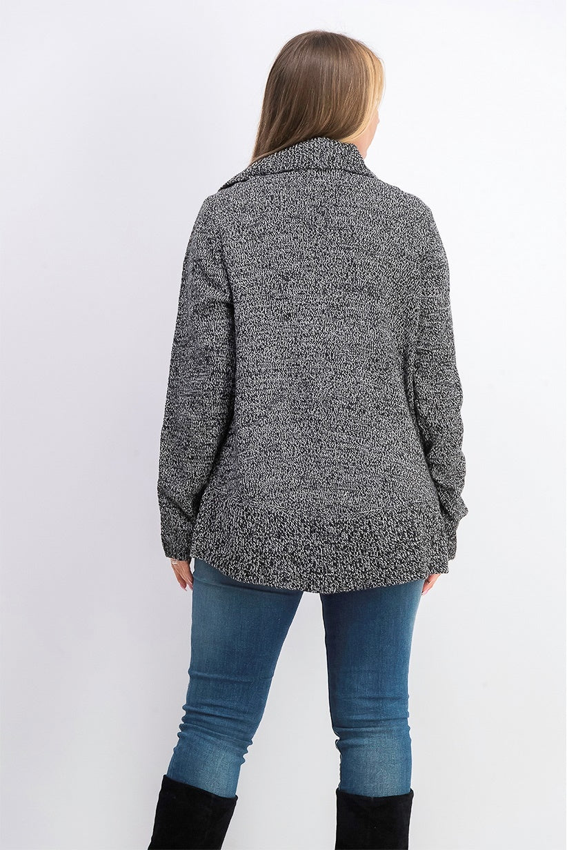 Karen Scott Cardigan Cocoon Feminino Preto Tamanho P