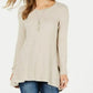 Suéter túnica feminino estilo &amp; co, bege, tamanho XXG
