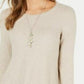 Suéter túnica feminino estilo &amp; co, bege, tamanho XXG