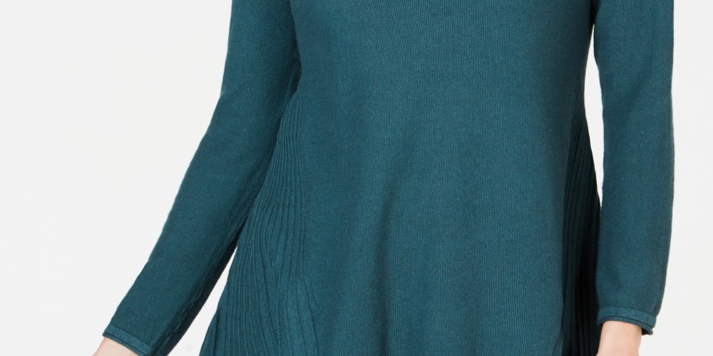 Suéter túnica feminino estilo &amp; co, verde, tamanho grande