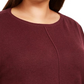 Suéter túnica plus size feminino estilo &amp; co com costura frontal roxo tamanho 1X