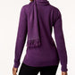 Karen Scott Suéter feminino com estampa de cachecol, roxo, tamanho pequeno