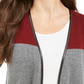 Cardigan feminino Charter Club Milano Cotton Colorblocked, preto, tamanho XX-G