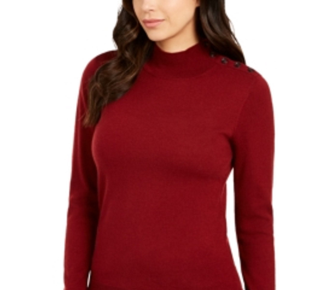 Charter Club Feminino Merino Wool Gola Alta Vinho Tamanho XXG