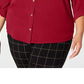 Camisa feminina Charter Club com botões frontais, tamanho vinho, tamanho 1X
