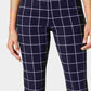 Calça feminina Charter Club Windowpane azul tamanho 8