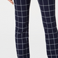 Calça xadrez feminina Charter Club Windowpane azul tamanho 4 Petite