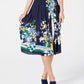 Saia midi plissada estampada feminina Charter Club, azul, tamanho XXG