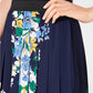 Saia midi plissada estampada feminina Charter Club, azul, tamanho XXG