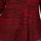 Suéter feminino plus size com babados estilo &amp; co vermelho tamanho 1X