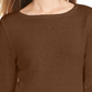 Suéter túnica feminino estilo &amp; co, pequeno, com babados, cáqui, pequeno, pequeno