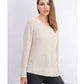 Suéter pulôver feminino estilo &amp; co, malha boxy, bege, cáqui, tamanho XXG