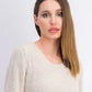 Suéter pulôver feminino estilo &amp; co, malha boxy, bege, cáqui, tamanho XXG