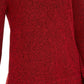 Suéter pulôver feminino de malha estilo boxy, vermelho, tamanho XX-G
