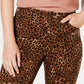 Calça jeans feminina Charter Club Petite estampada Lexington reta marrom tamanho 8 P