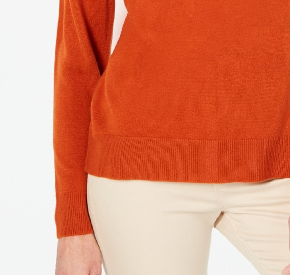 Karen Scott Suéter Feminino com Botões nos Ombros Vermelho Tamanho X-G