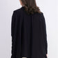 Cardigan feminino Alfani Petite listrado com abertura frontal, preto, tamanho médio