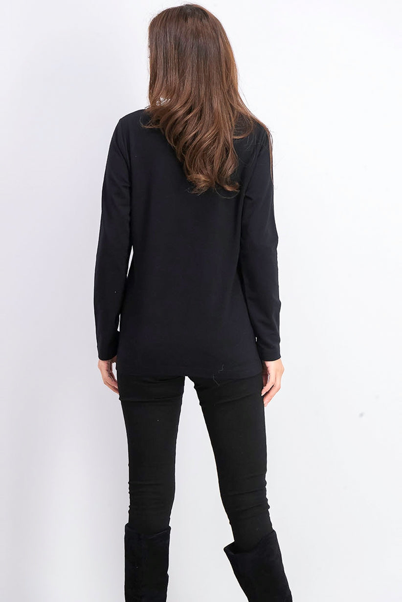 Moletom esportivo feminino Karen Scott com cadarço, preto, tamanho pequeno