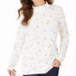 Karen Scott Blusa Feminina Snowy Glory Gola Falsa Branca Tamanho P