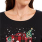Karen Scott Blusa Xadrez Truck Algodão Feminina Preta Tamanho P