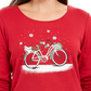 Karen Scott Camiseta Feminina Snow Bike Algodão Vermelha Tamanho XX-G