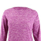 Karen Scott Sport Space-Dye Microfleece Top Feminino Roxo Tamanho Médio