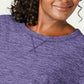 Karen Scott Sport Space-Dye Microfleece Top Feminino Roxo Tamanho X-G