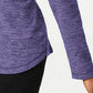 Karen Scott Sport Space-Dye Microfleece Top Feminino Roxo Tamanho X-G