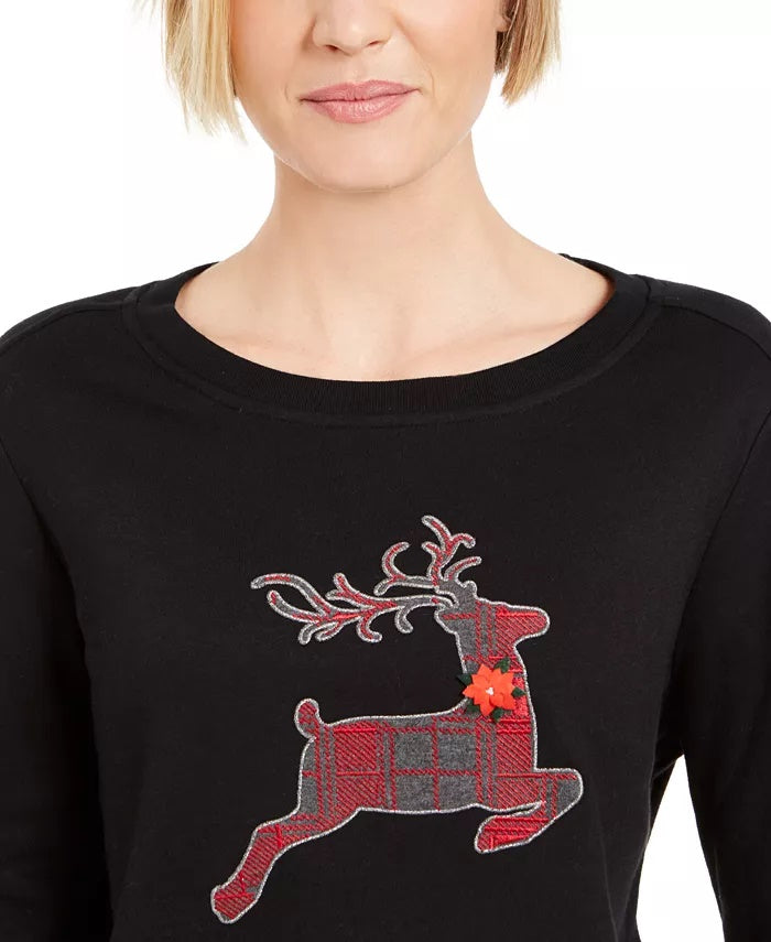 Karen Scott Sport Xadrez Rena Top Feminino Preto Tamanho X-G