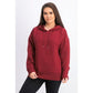 Ideology Moletom com capuz feminino com zíper vermelho tamanho X-G