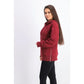 Ideology Moletom com capuz feminino com zíper vermelho tamanho X-G