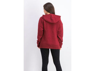 Ideology Women's Zip Hem Hoodie Red Size X-Large