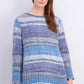 Suéter Feminino em Chenille com Tintura Espacial Estilo &amp; Co Azul Marinho Tamanho X-G