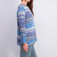 Suéter Feminino em Chenille com Tintura Espacial Estilo &amp; Co Azul Marinho Tamanho X-G