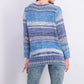 Suéter Feminino em Chenille com Tintura Espacial Estilo &amp; Co Azul Marinho Tamanho X-G