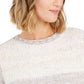 Suéter tingido espacial de chenille feminino Style &amp; Co, tamanho grande, branco