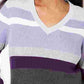 Karen Scott Suéter listrado Emma Cotton Feminino Roxo Tamanho Pequeno
