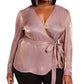 INC International Concepts Top feminino plus size com estampa de cobra falsa e estampa rosa tamanho 1X